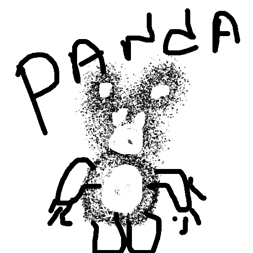 Panda drawing by gizmo