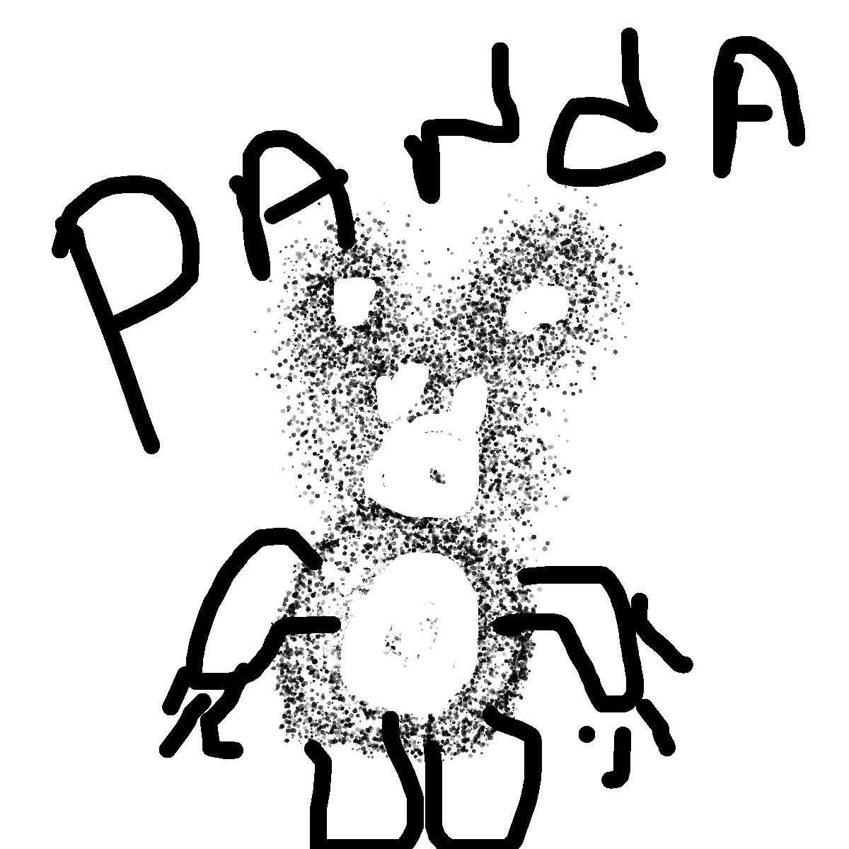 Panda drawing by gizmo
