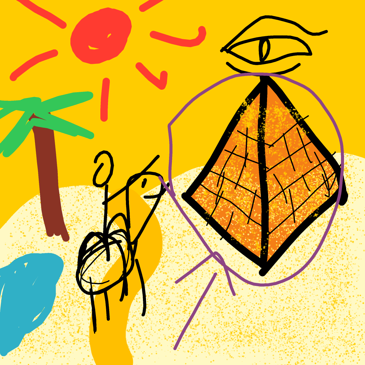 Pyramid drawing by pixel-fine-earth