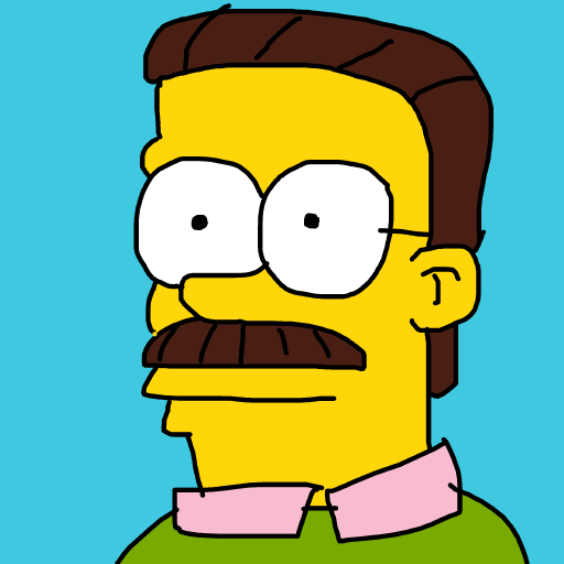 Ned Flanders drawing by mikl pickle