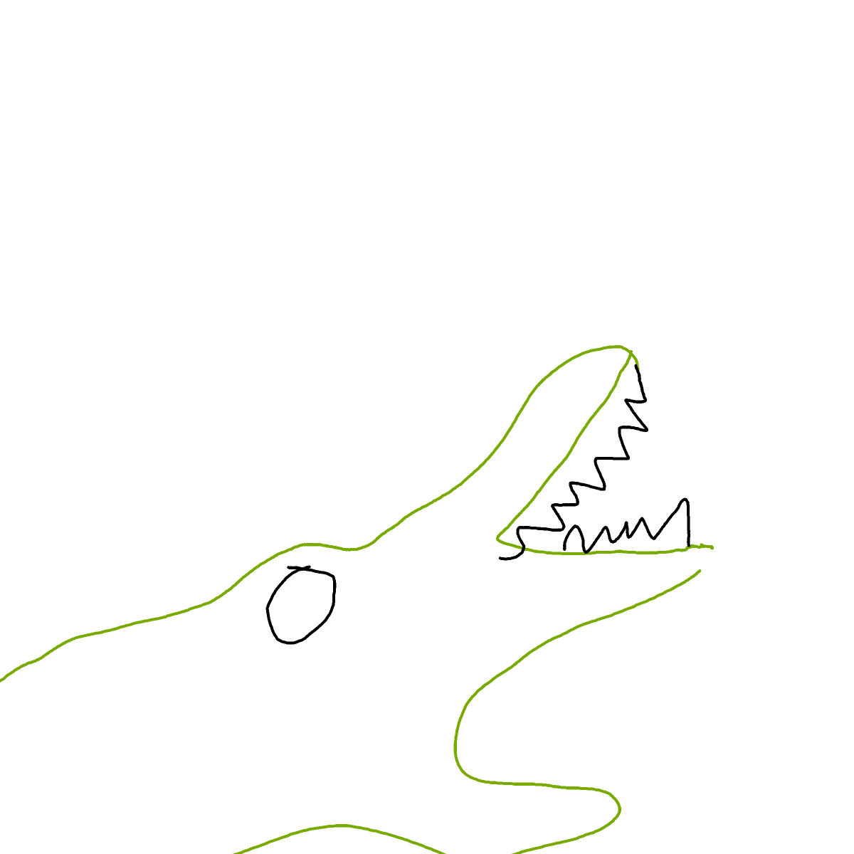 Crocodile drawing by Shandi