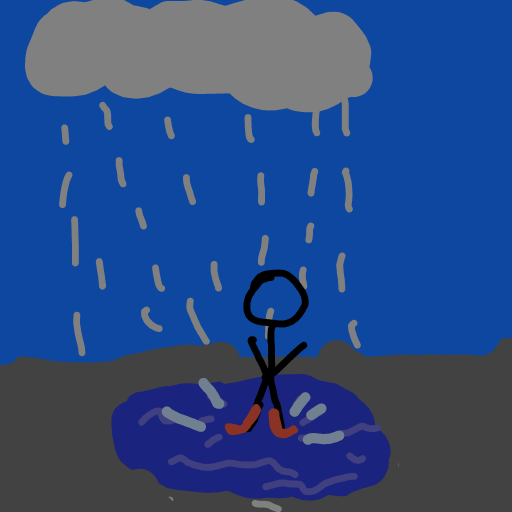 Puddle drawing by Anna