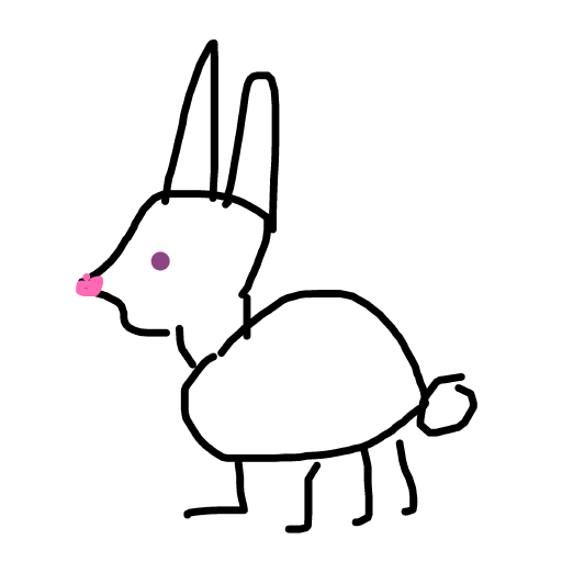 Rabbit drawing by jester