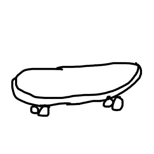 Skateboard drawing by clear-cyan-drive