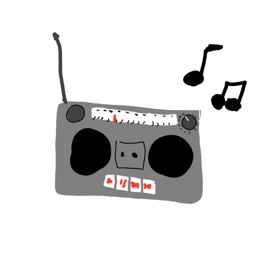 Boombox drawing by Guardianoflives