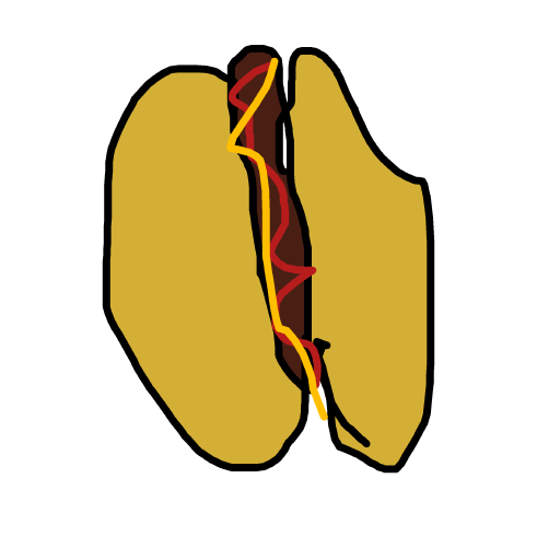 Hot Dog drawing by troy