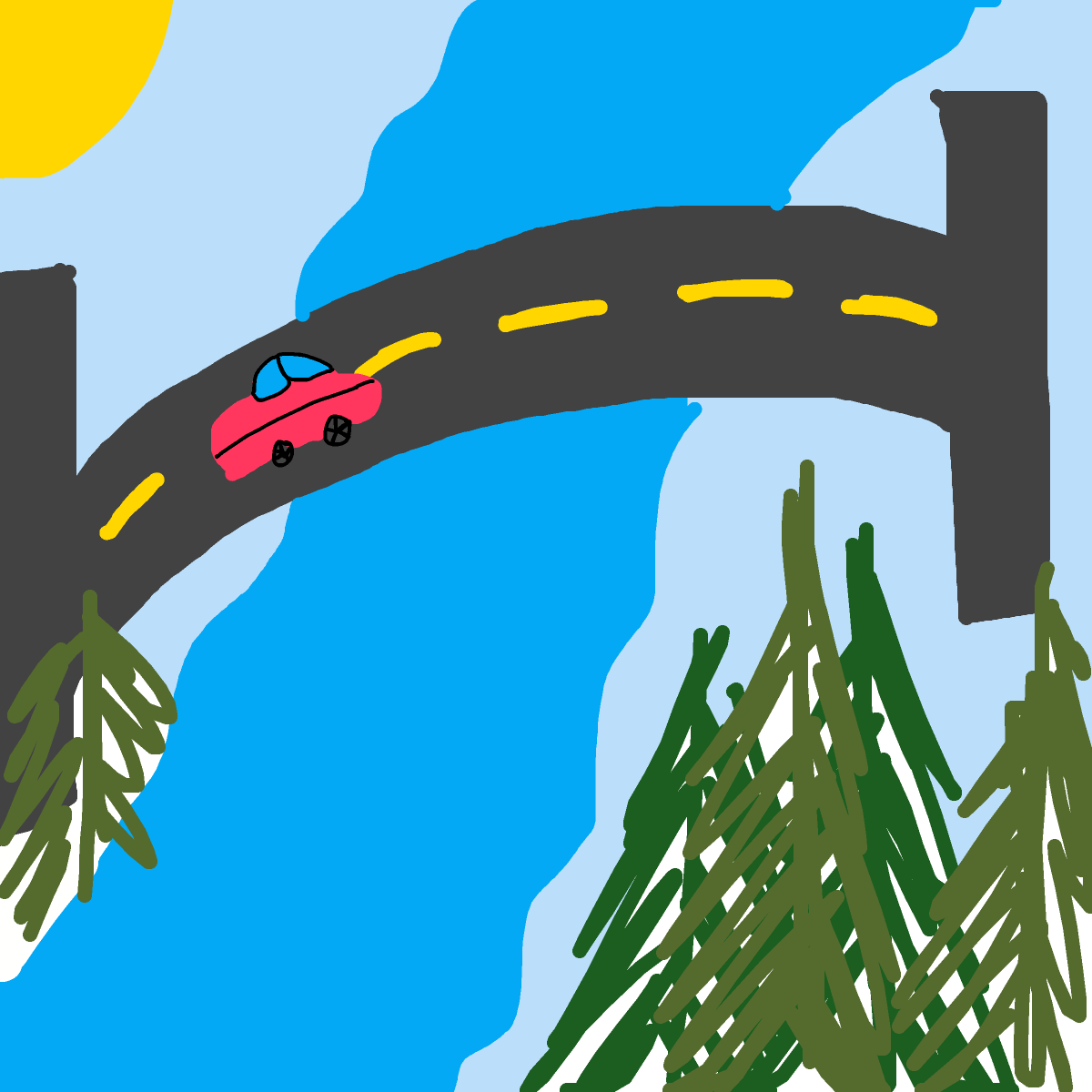 Bridge drawing by ms lady