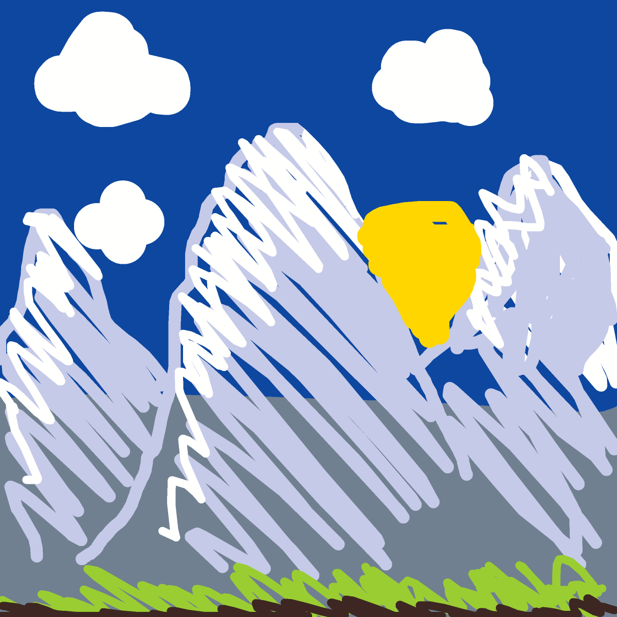 Mountain drawing by oxox