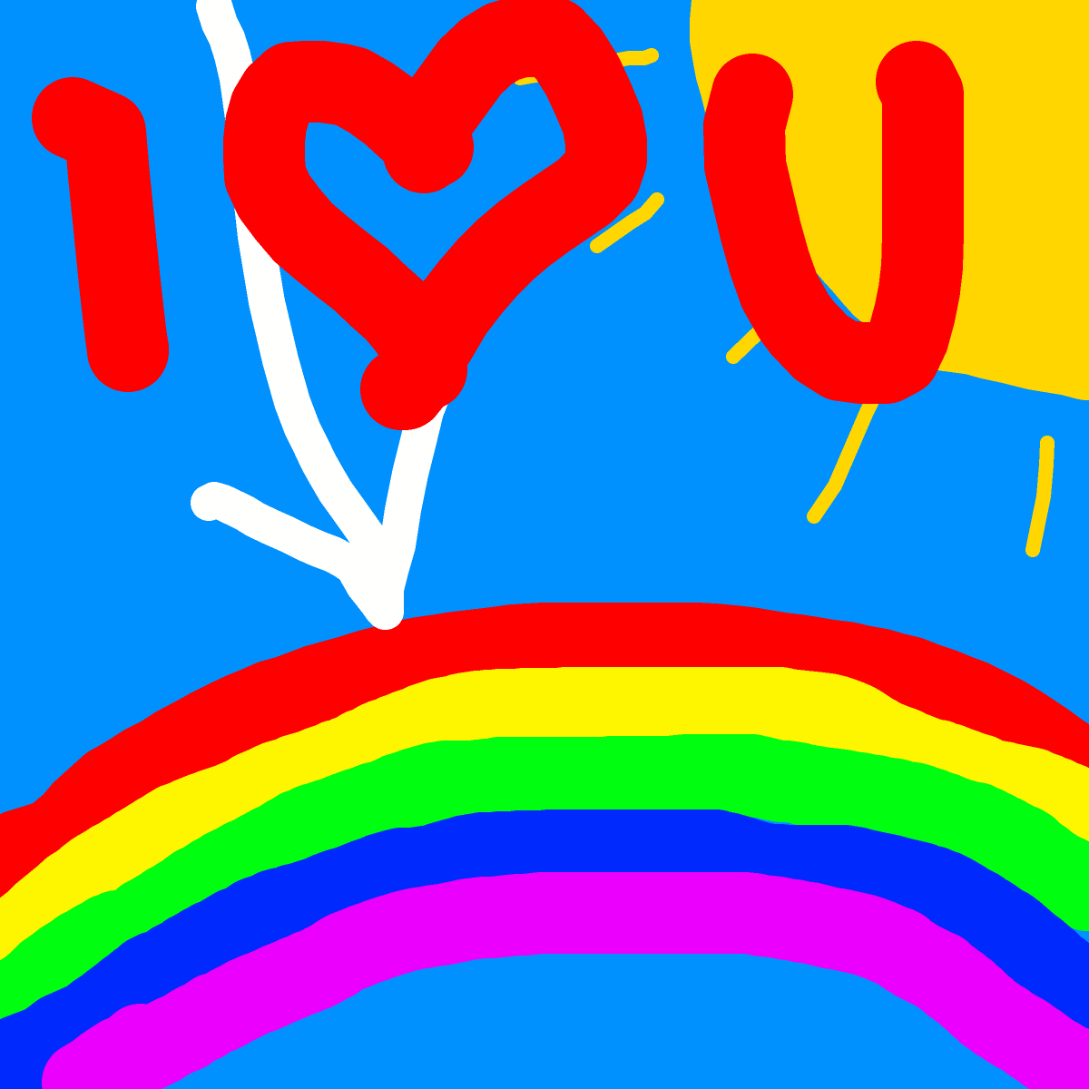 Rainbow drawing by cyan-star-wave