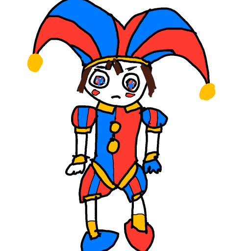 Pomni drawing by Meepmorp