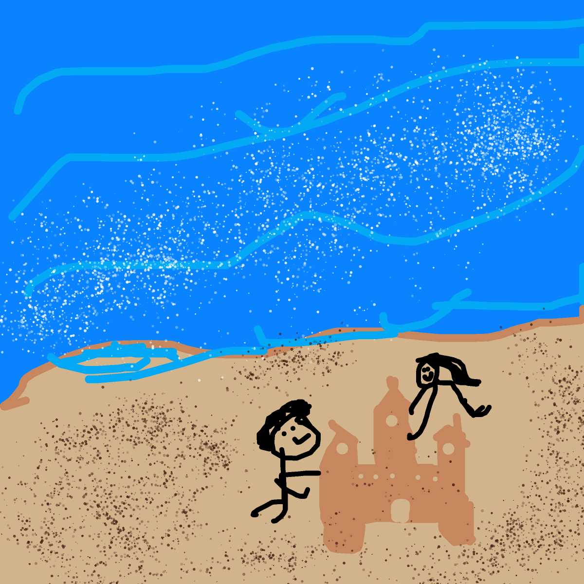 Sand Castle drawing by el fardoni