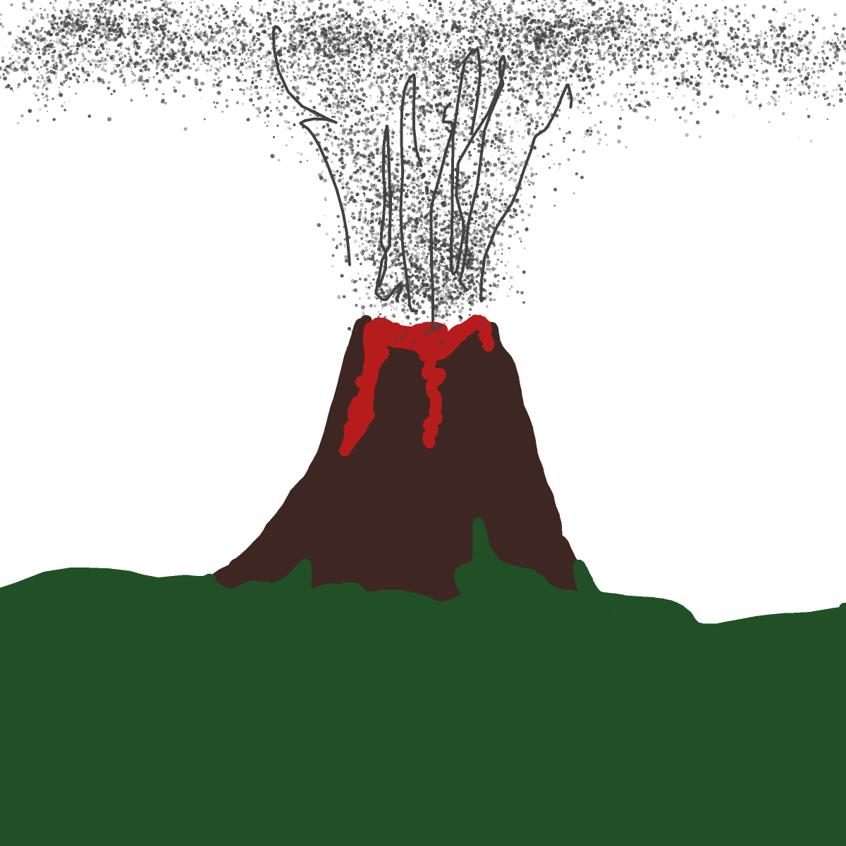 Volcano drawing by godor