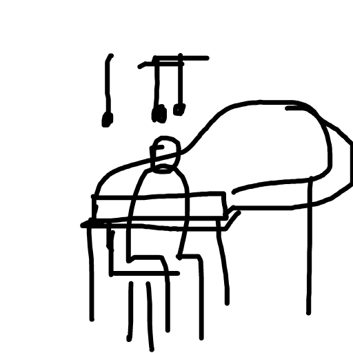 Piano drawing by mathioss