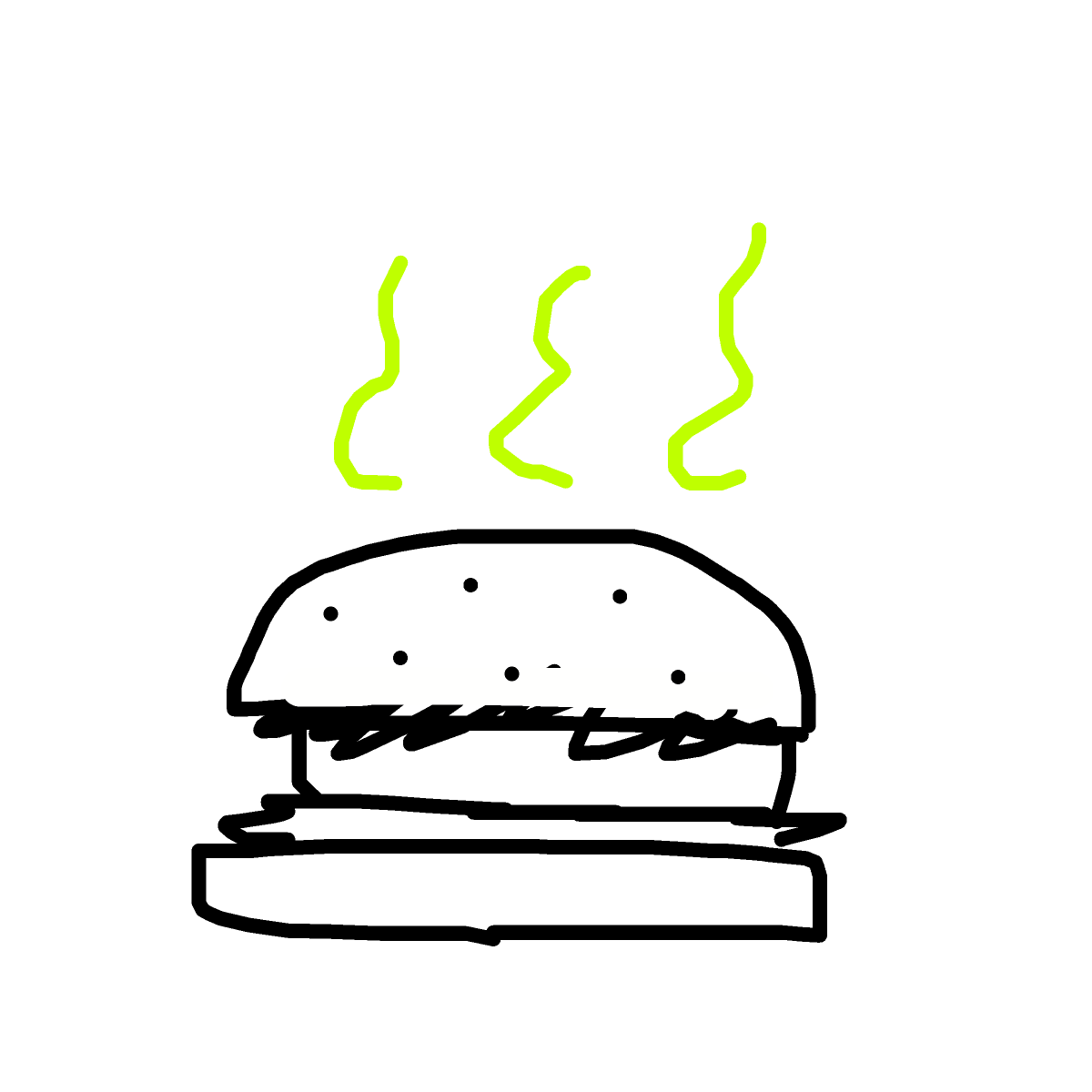 Burger drawing by nokiah