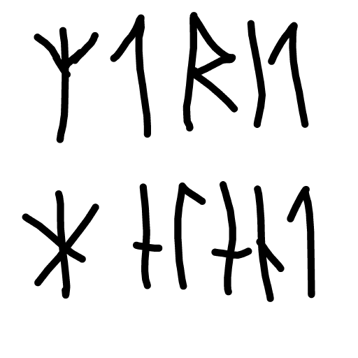 Runes drawing by Purokushi