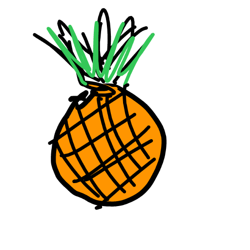 Pineapple drawing by Shew