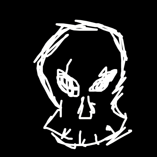 Skull drawing by bones