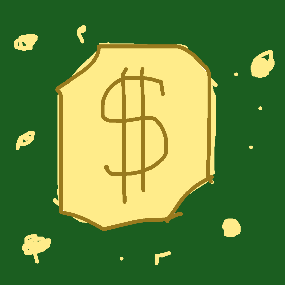 Gold Coin drawing by gurtfro