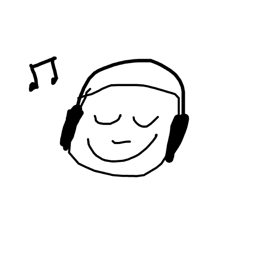 Headphones drawing by loddie