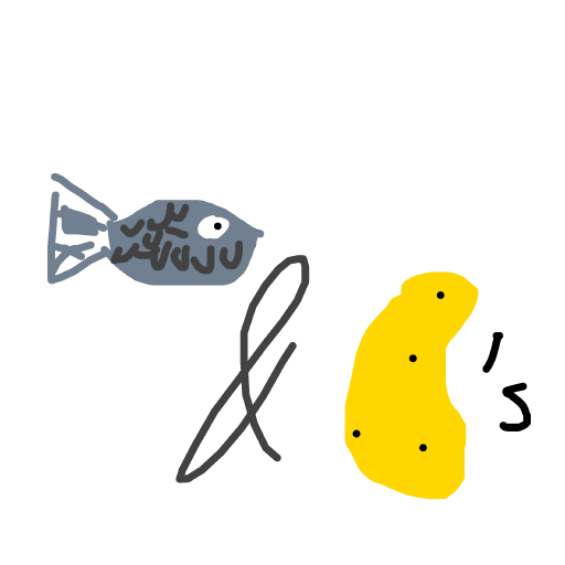 Fish & Chips drawing by wave-zest-painter