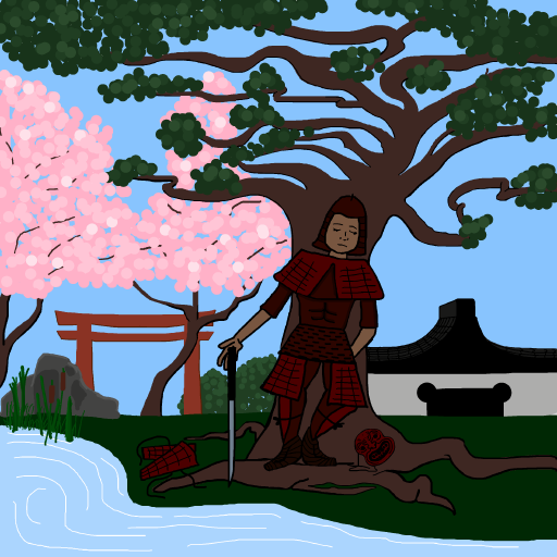 Samurai drawing by firecracker