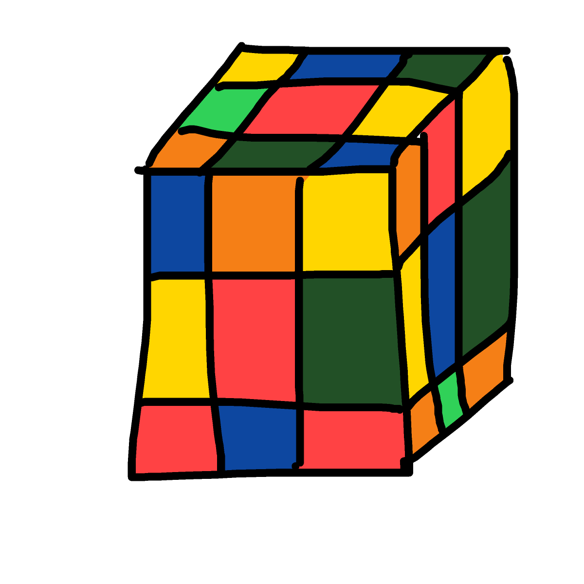 Puzzle Cube drawing by vale