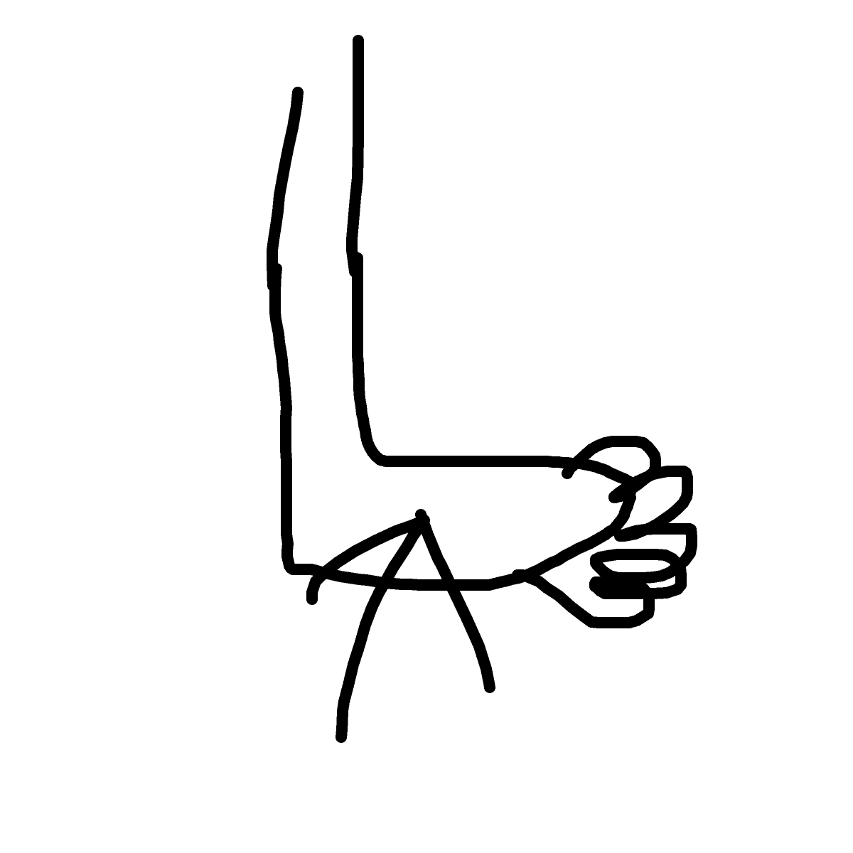 Foot drawing by james