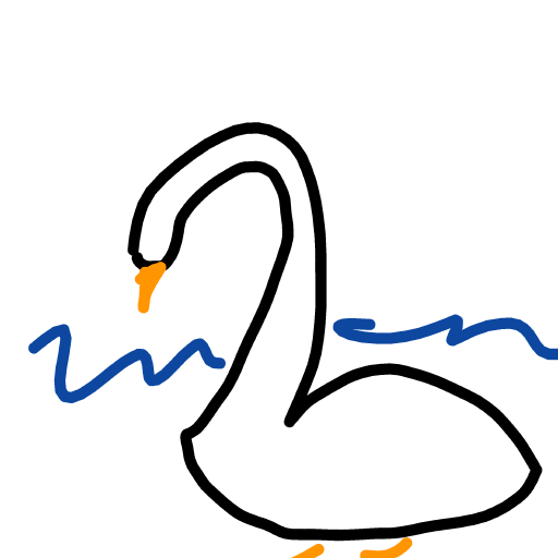 Swan drawing by Fejlkode