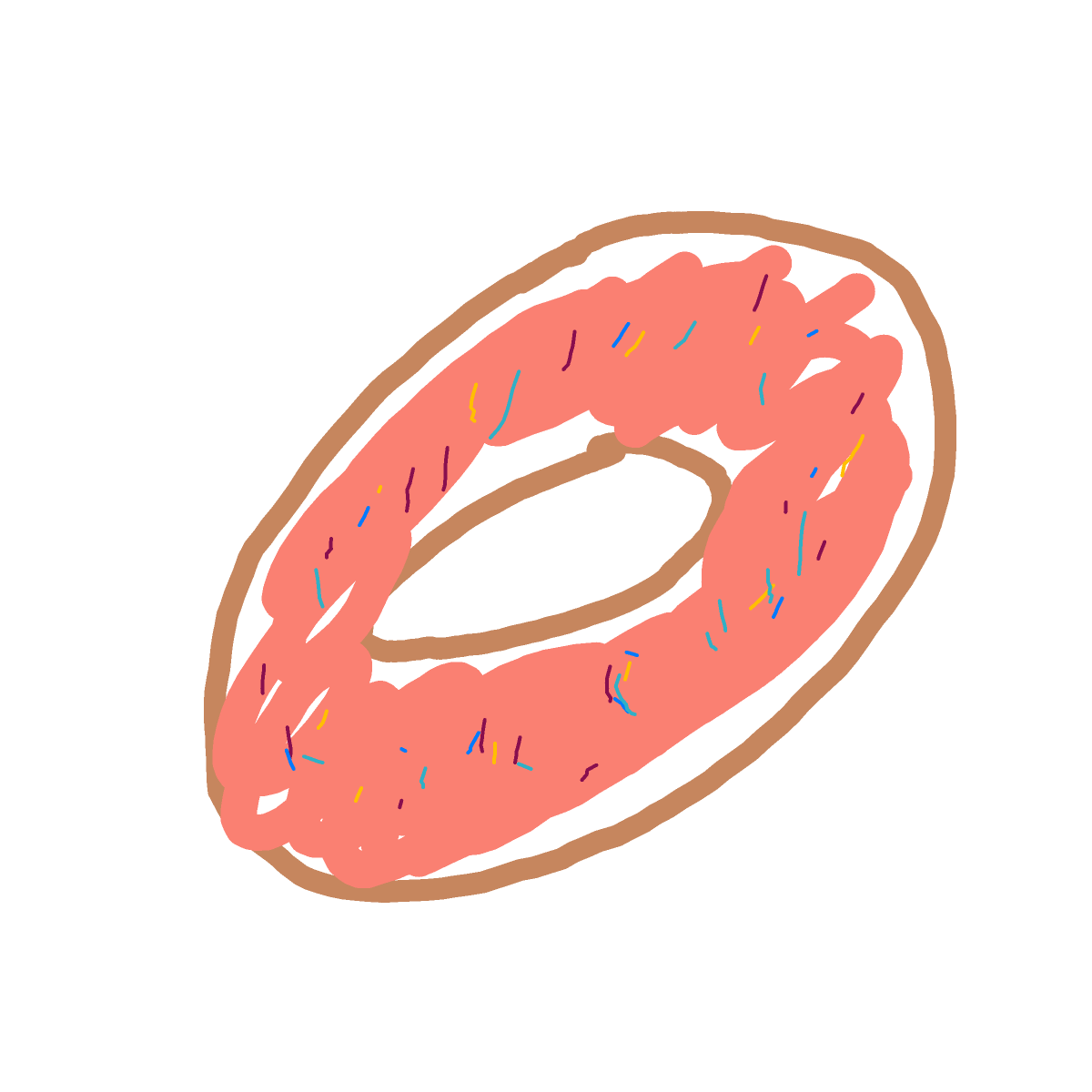 Donut drawing by Shandi