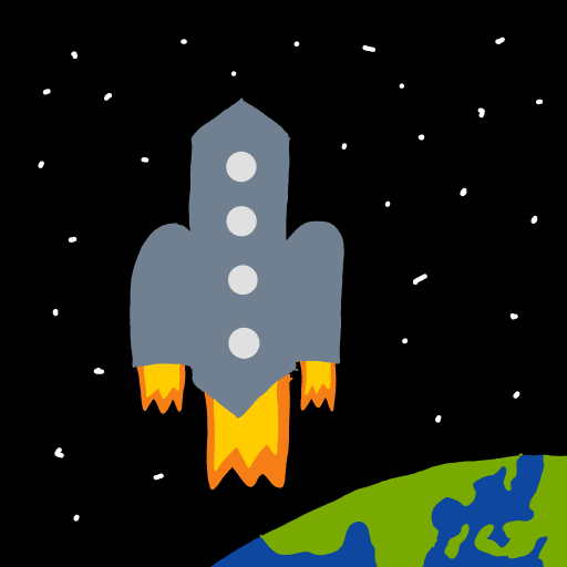 Rocket drawing by Cwis448