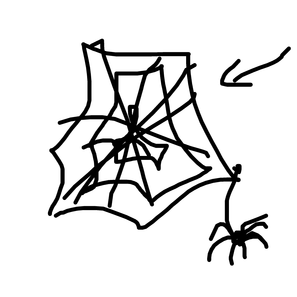 Spider Web drawing by stefan1207
