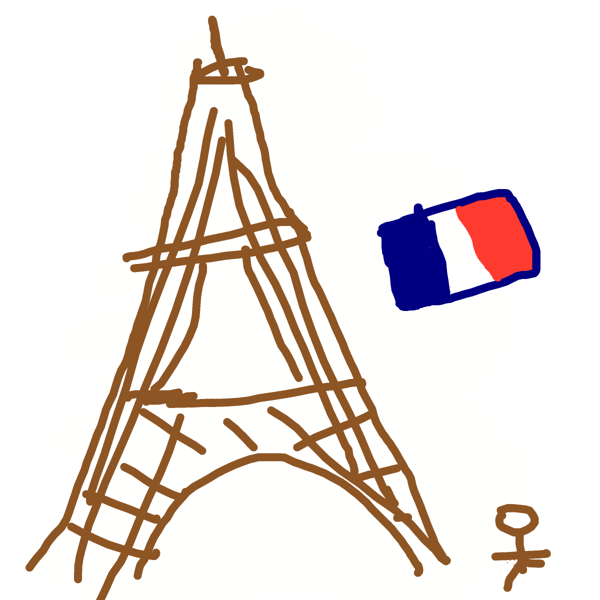 Eiffel Tower drawing by clay-mega-force