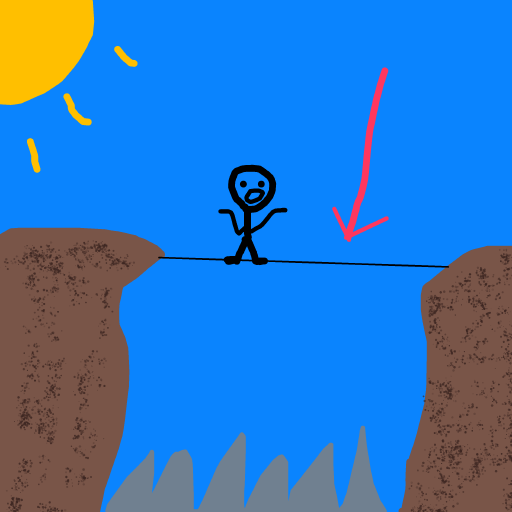Tightrope drawing by ian