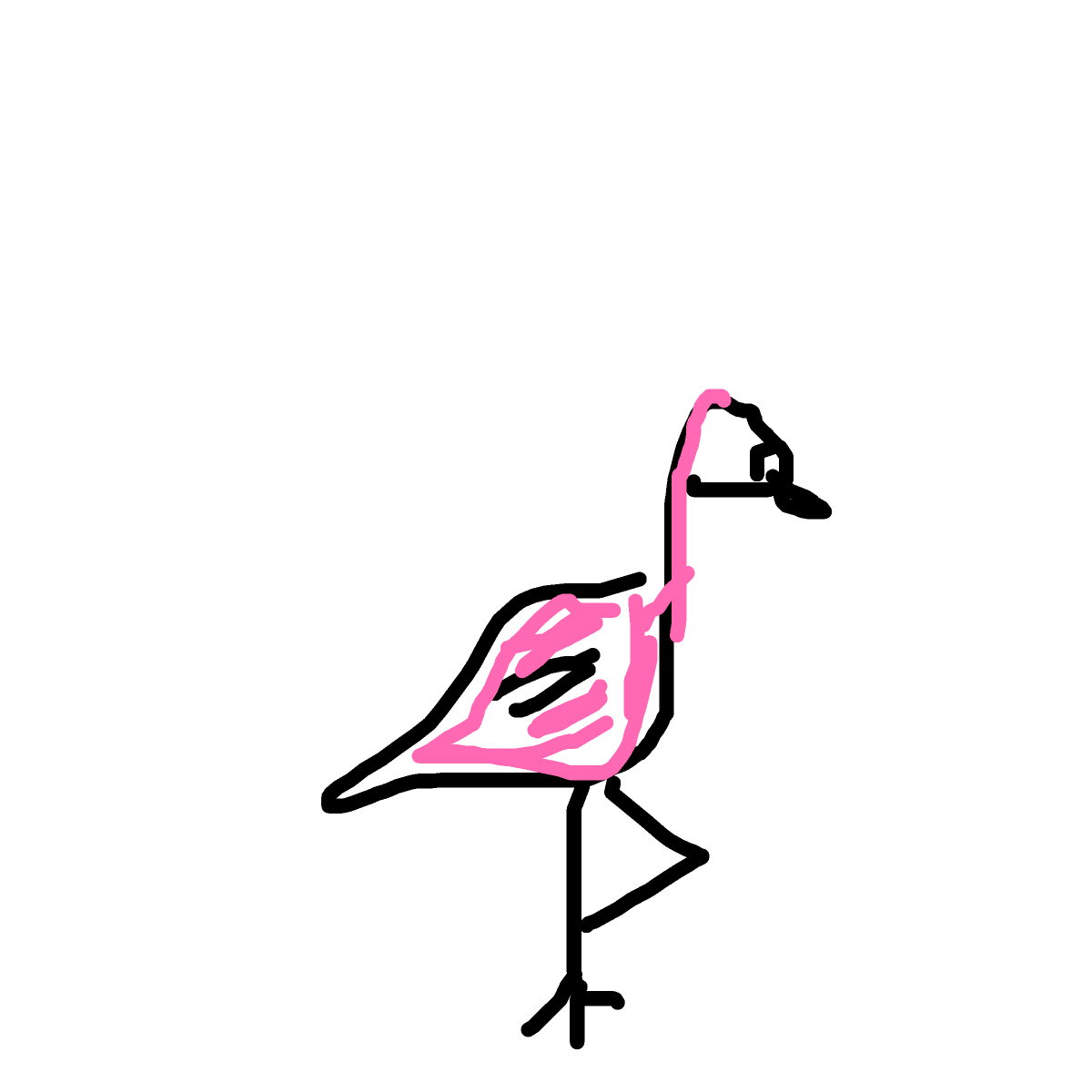 Flamingo drawing by vini