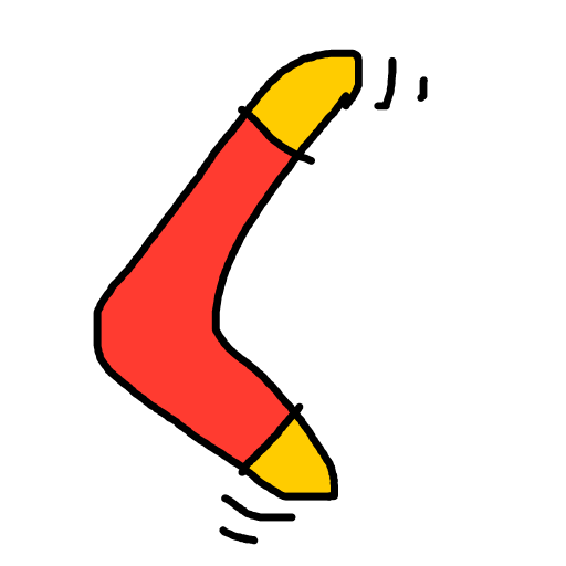 Boomerang drawing by mikestam195