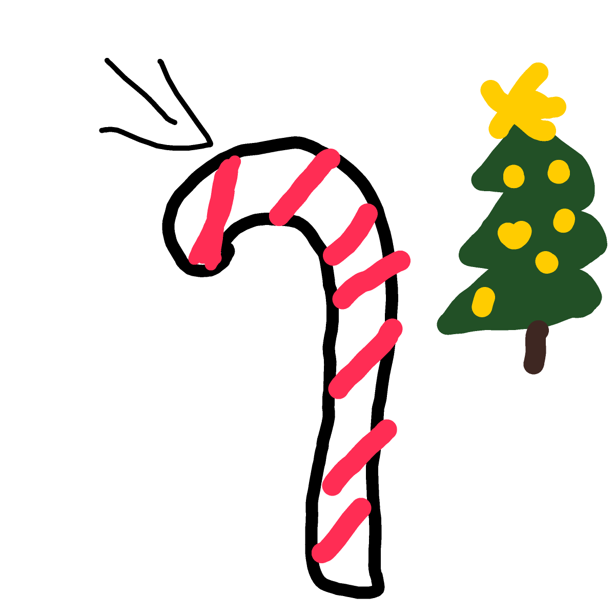 Candy Cane drawing by cream-live-style