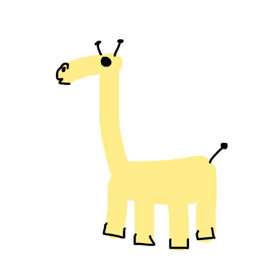 Giraffe drawing by mikl pickle