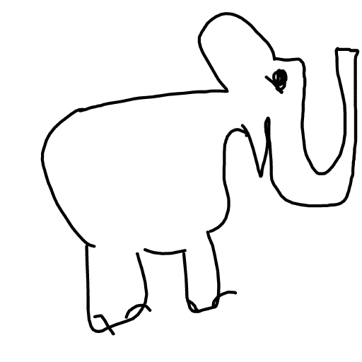 Elephant drawing by Mr Doodles