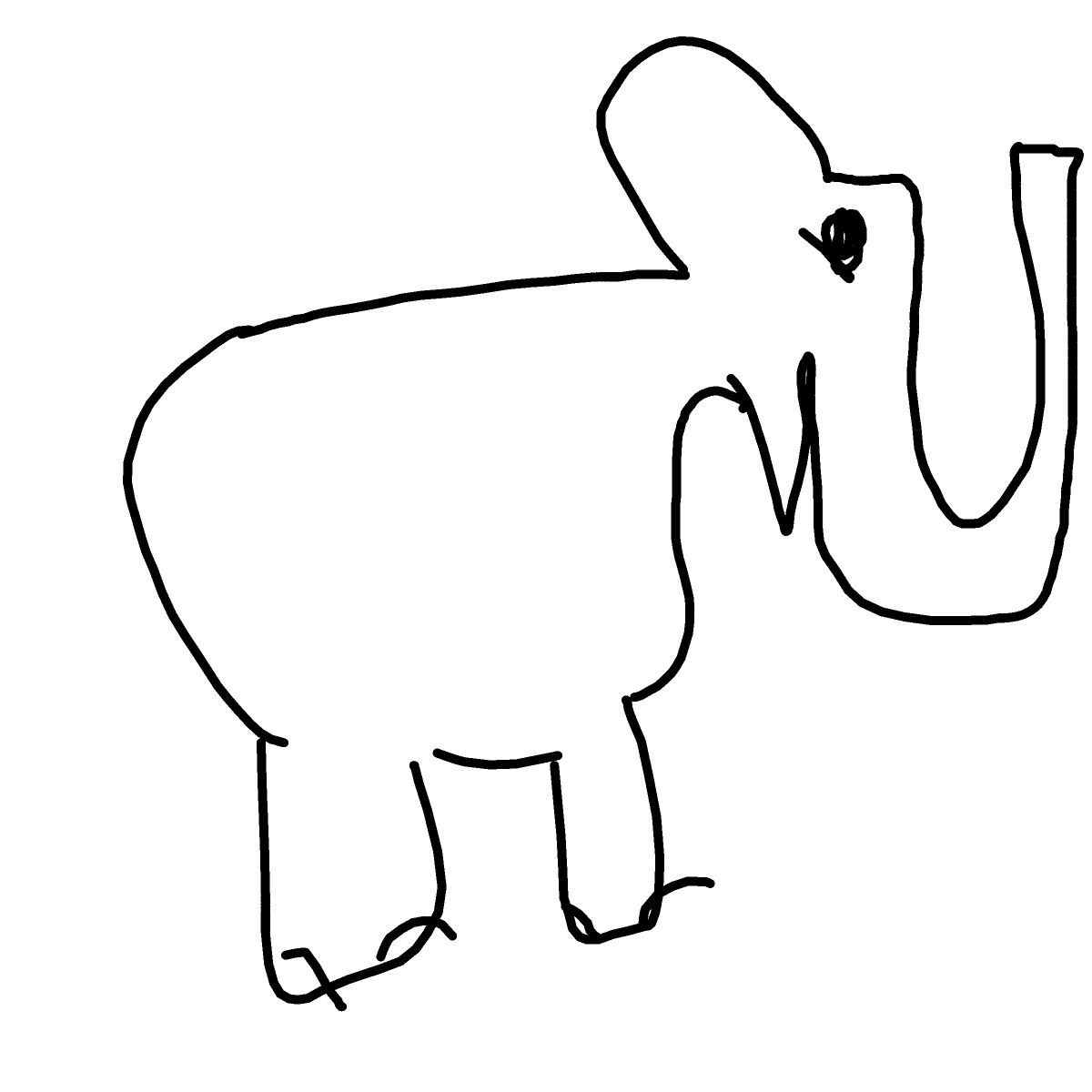 Elephant drawing by Mr Doodles