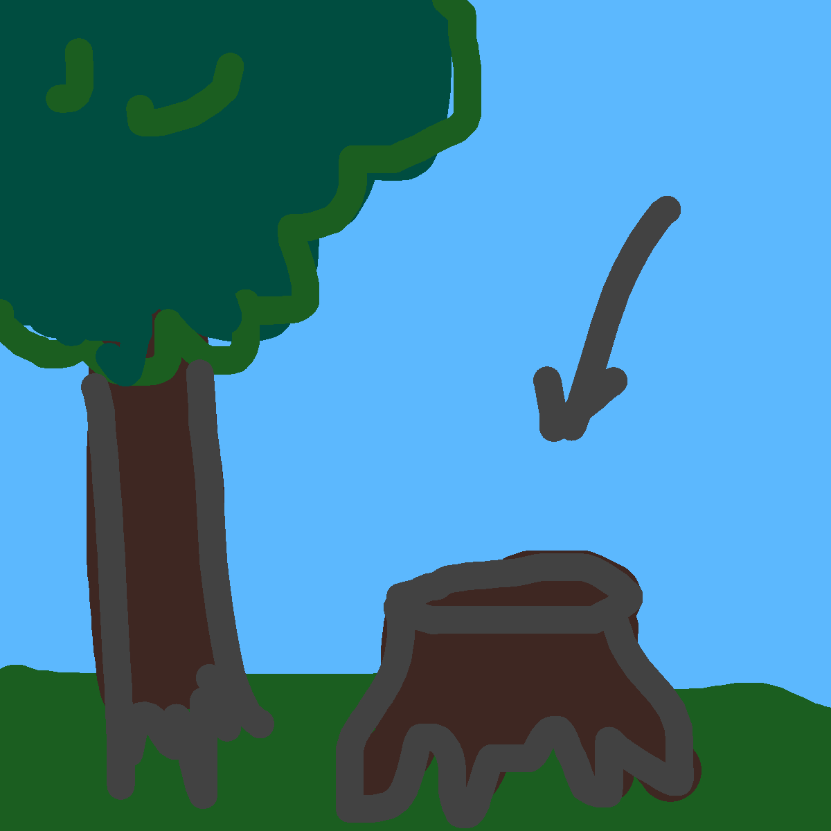 Stump drawing by krissywissy