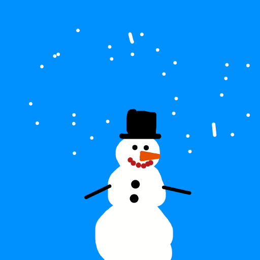 Snowman drawing by brush-star-site
