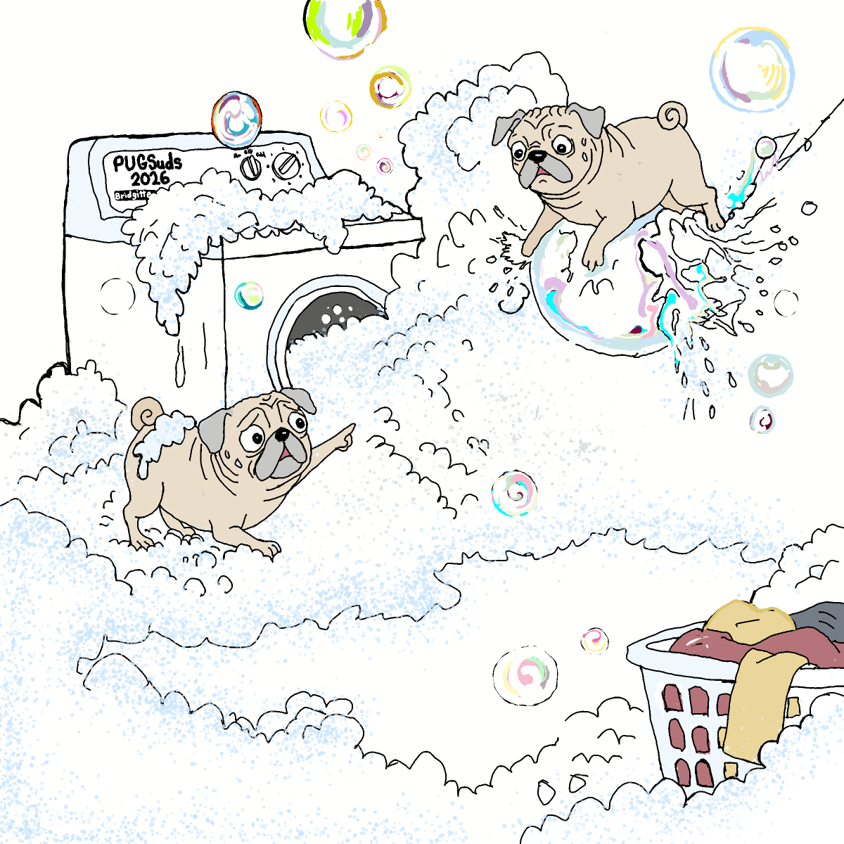 Laundry Day drawing by Bridgitte