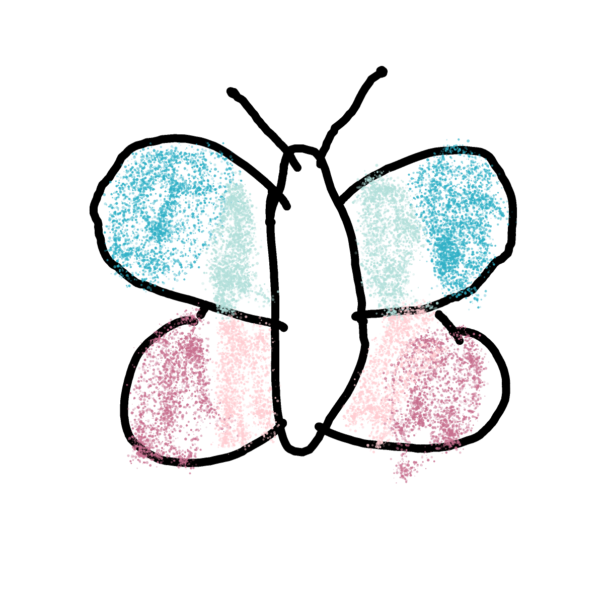 Butterfly drawing by Shandi
