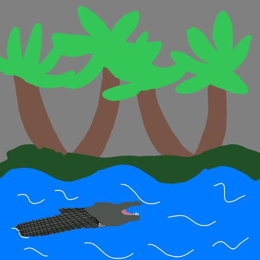 Crocodile drawing by Cwis448