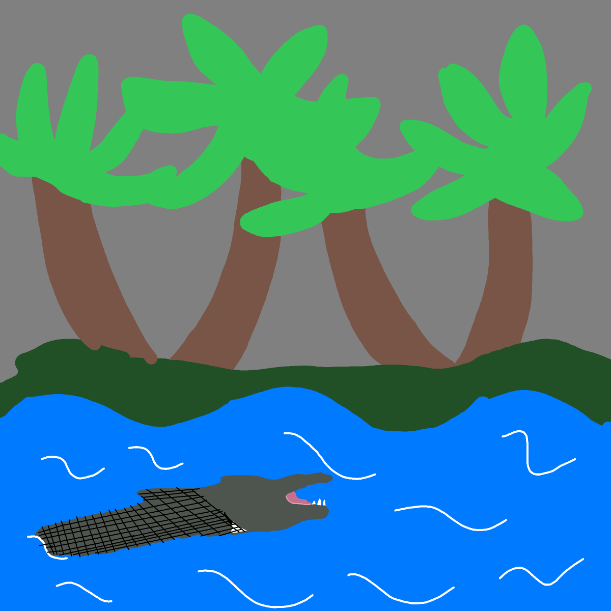 Crocodile drawing by Cwis448
