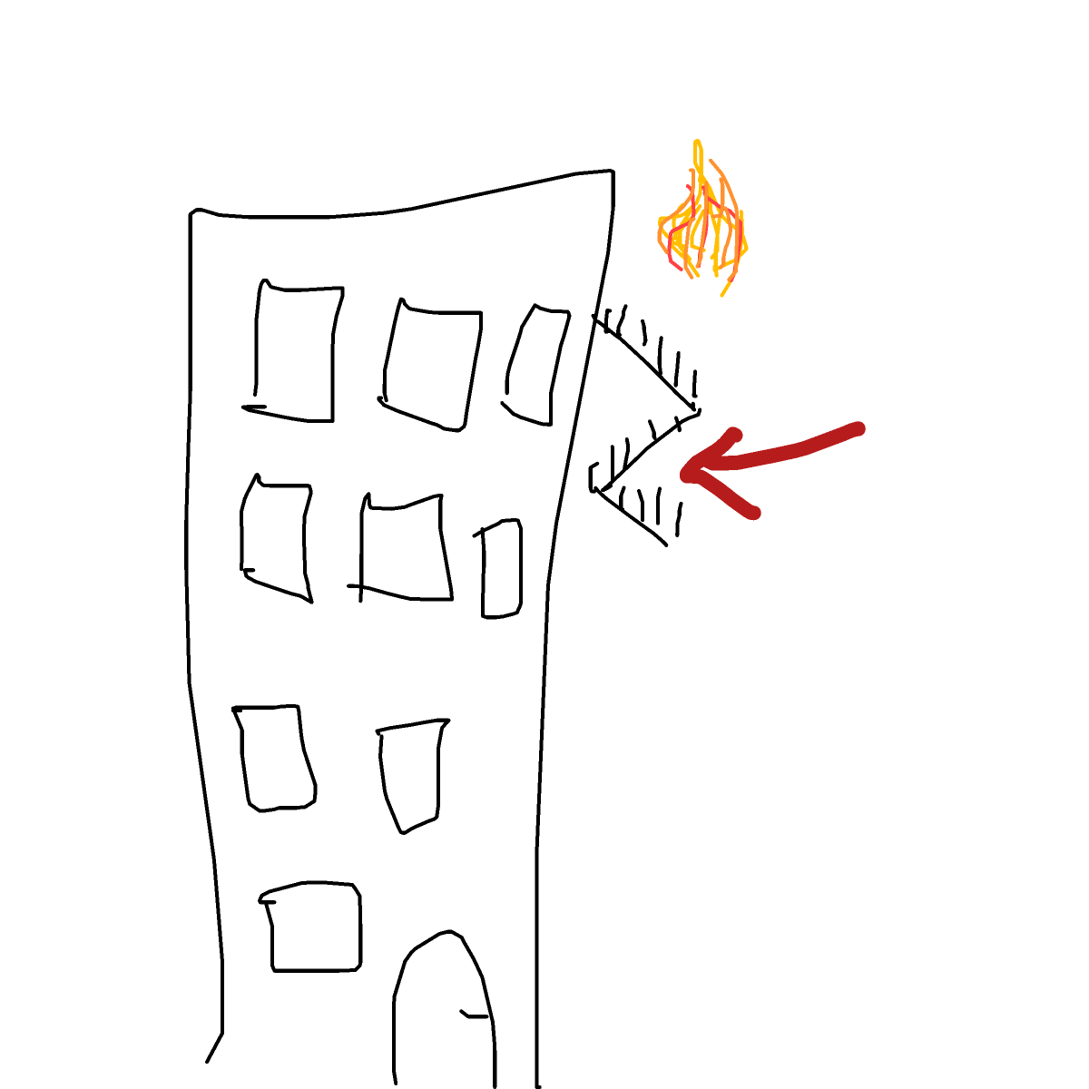 Fire Escape drawing by loddie