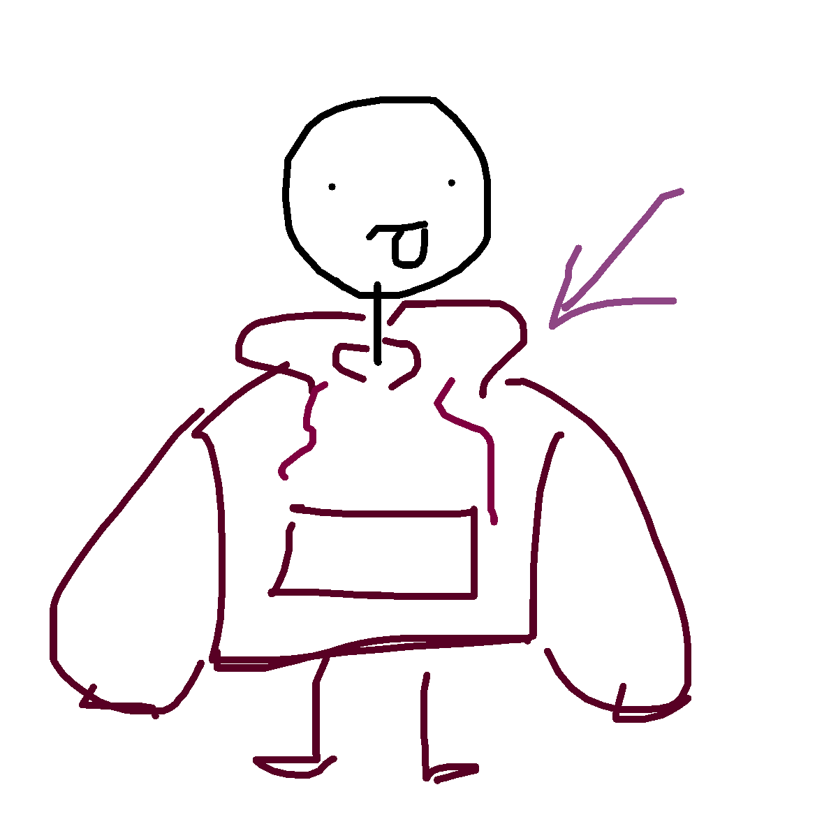 Hoodie drawing by hen