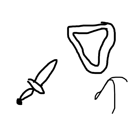 Shield drawing by rose