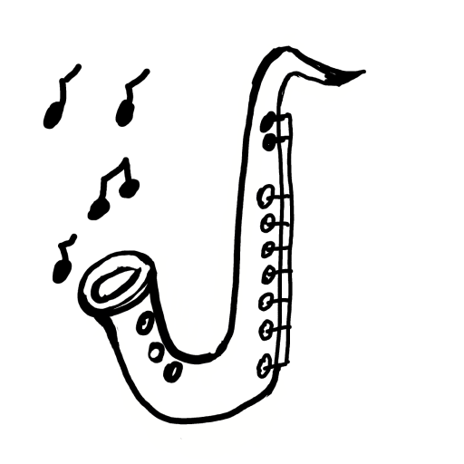 Saxophone drawing by manders