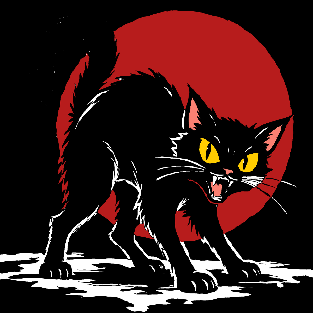 Black Cat drawing by Guardianoflives